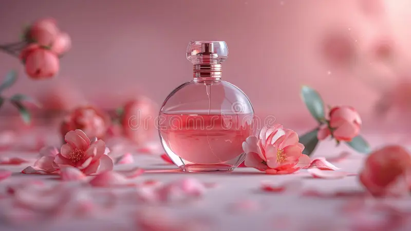 Gül Kokulu Parfüm - 10 Adımda Zarafetin ve Aşkın Kokusunu Seçmenin Yolu 3 Pastel pembe şişede doğal gül özütü